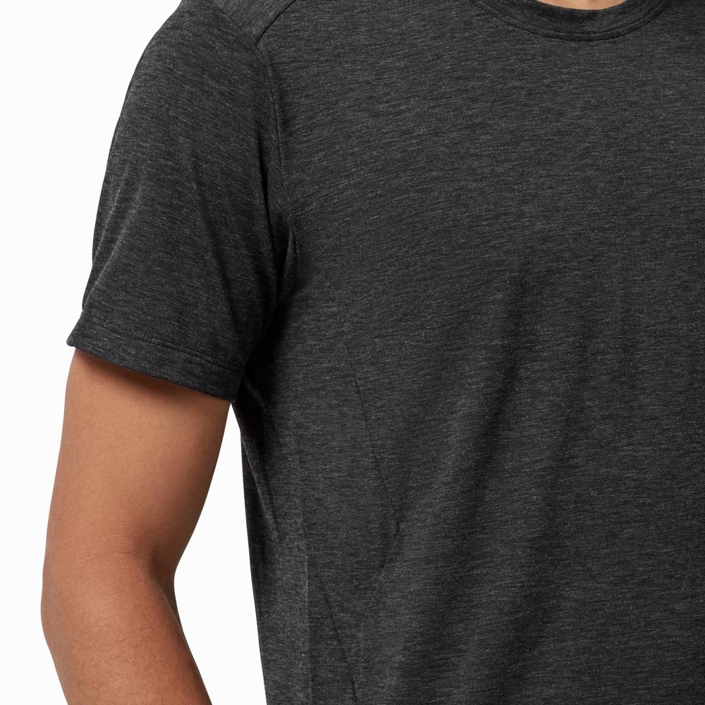 Men's On Active T Shirts Black | USA-7034298