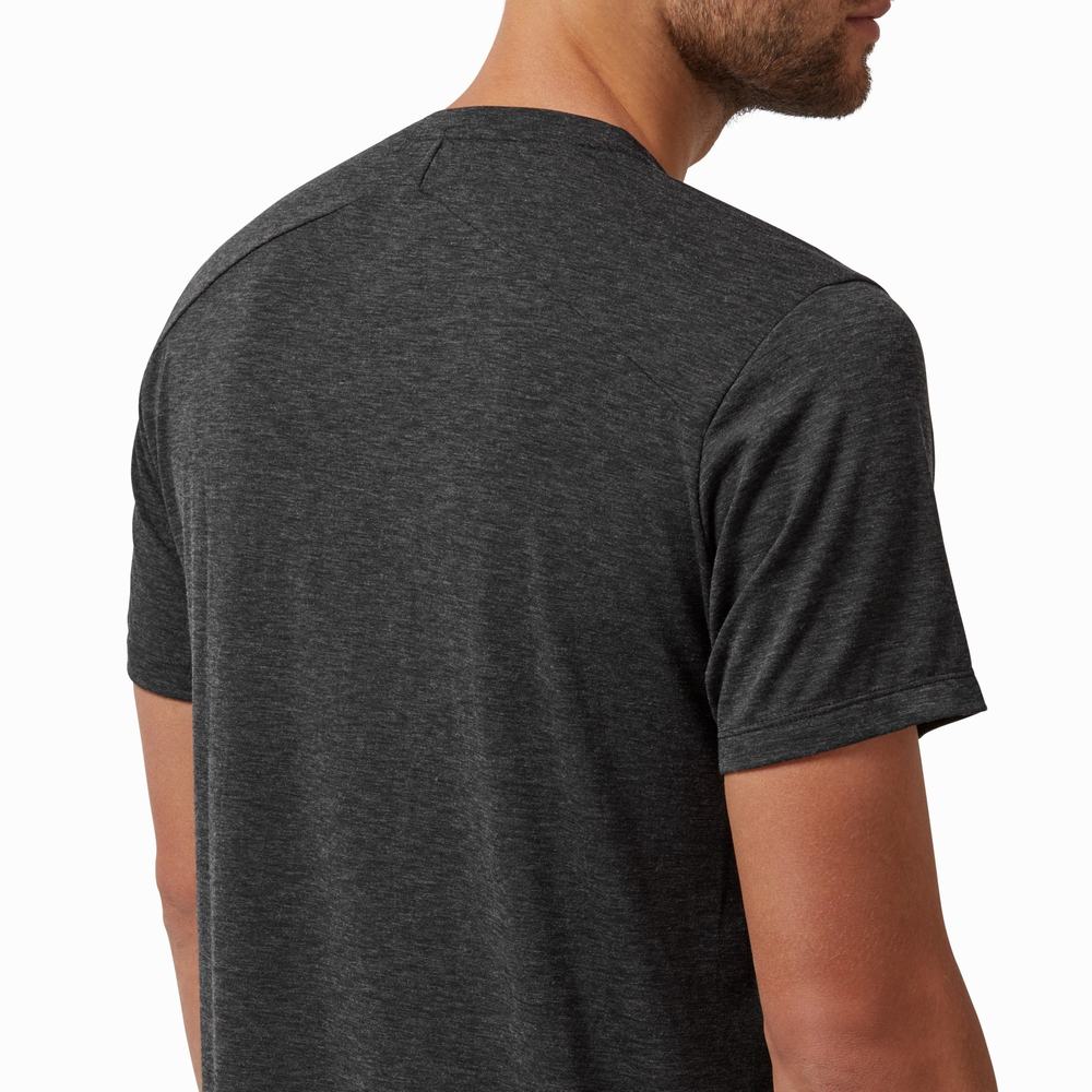 Men's On Active T Shirts Black | USA-7034298