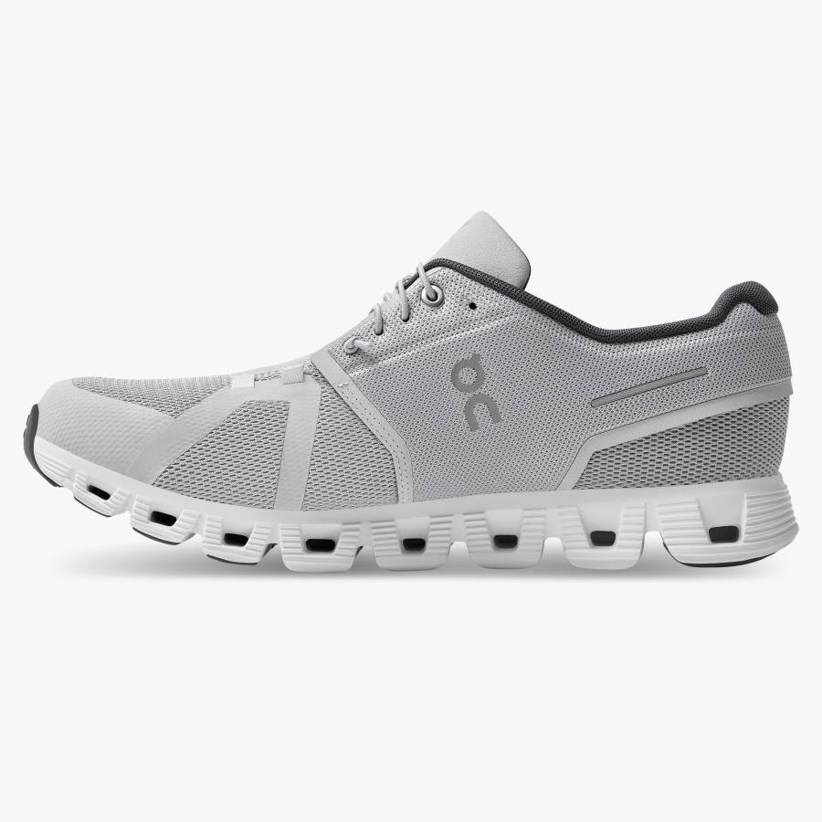 Men's On Cloud 5 Sneakers Light Grey / White | USA-3827605