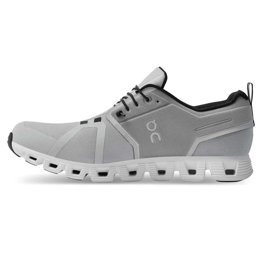 Men's On Cloud 5 Waterproof Sneakers Light Grey / White | USA-2591684