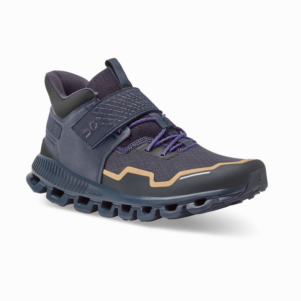 Men's On Cloud Hi Edge Defy Sneakers Navy / Black | USA-1703459