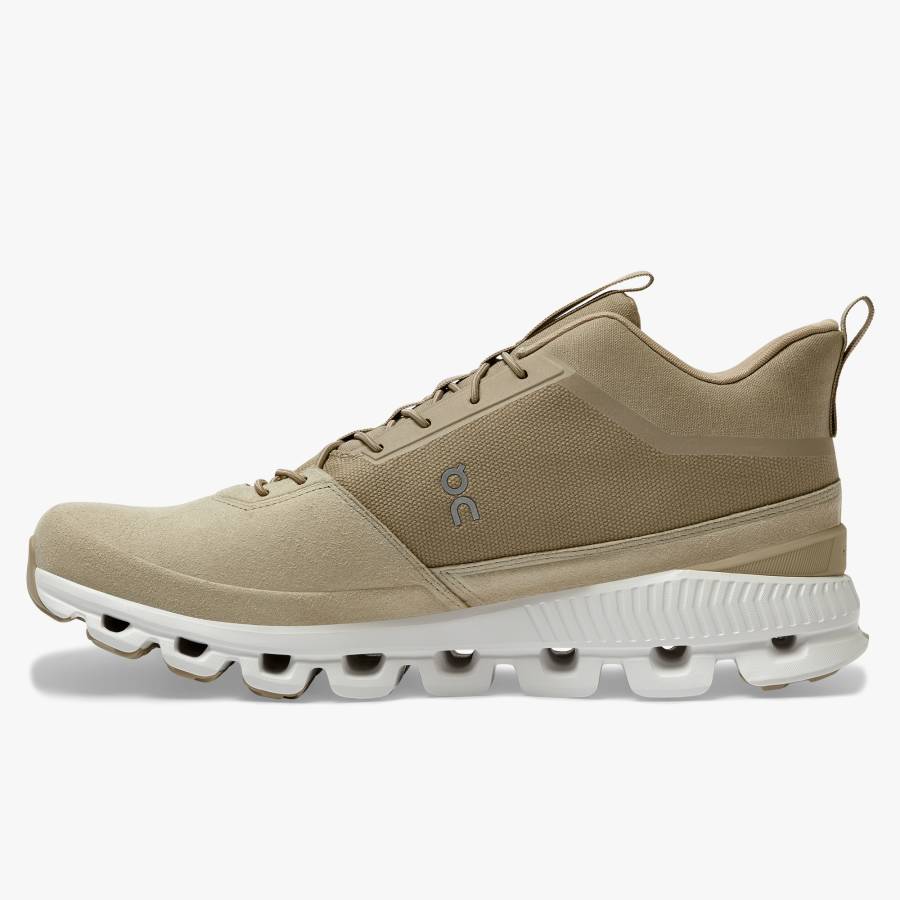 Men's On Cloud Hi Sneakers Khaki | USA-8062347