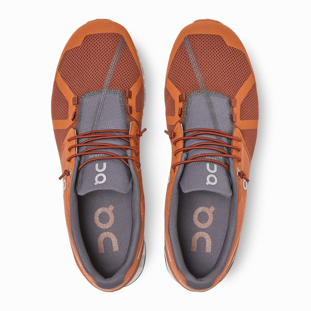 Men's On Cloud Running Shoes Brown / Orange | USA-6739250