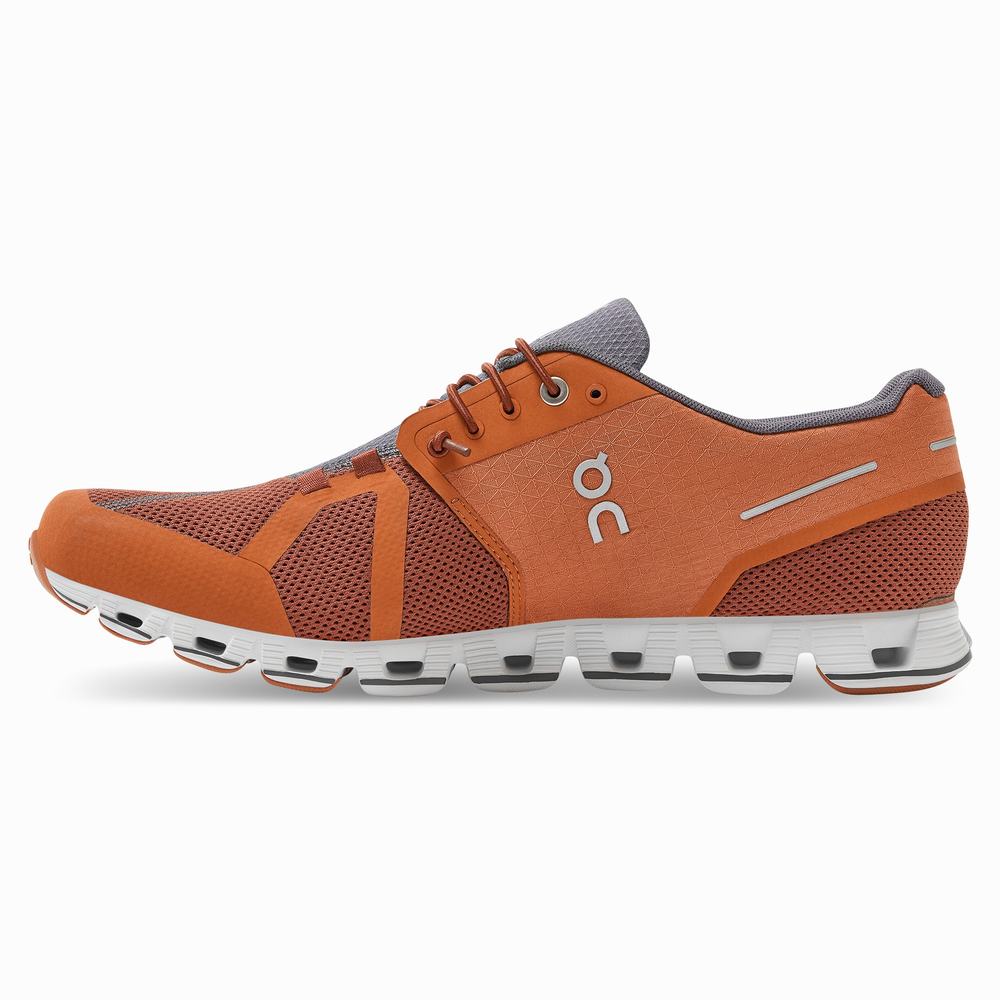 Men's On Cloud Running Shoes Brown / Orange | USA-6739250