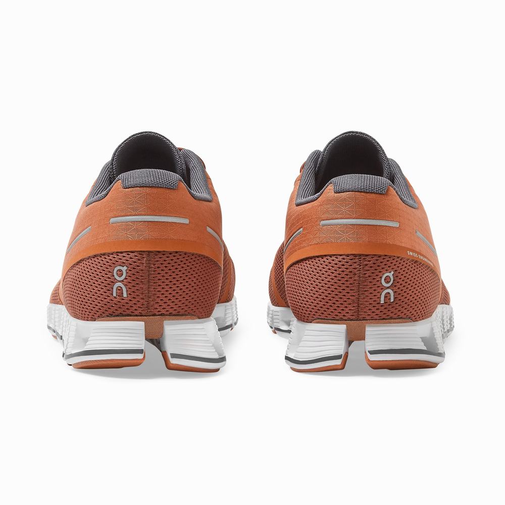 Men's On Cloud Running Shoes Brown / Orange | USA-6739250