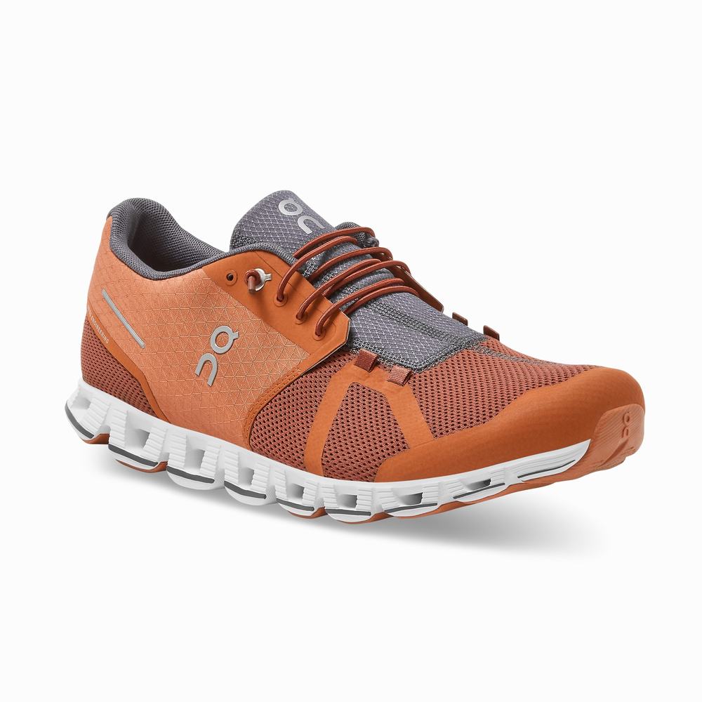 Men's On Cloud Running Shoes Brown / Orange | USA-6739250