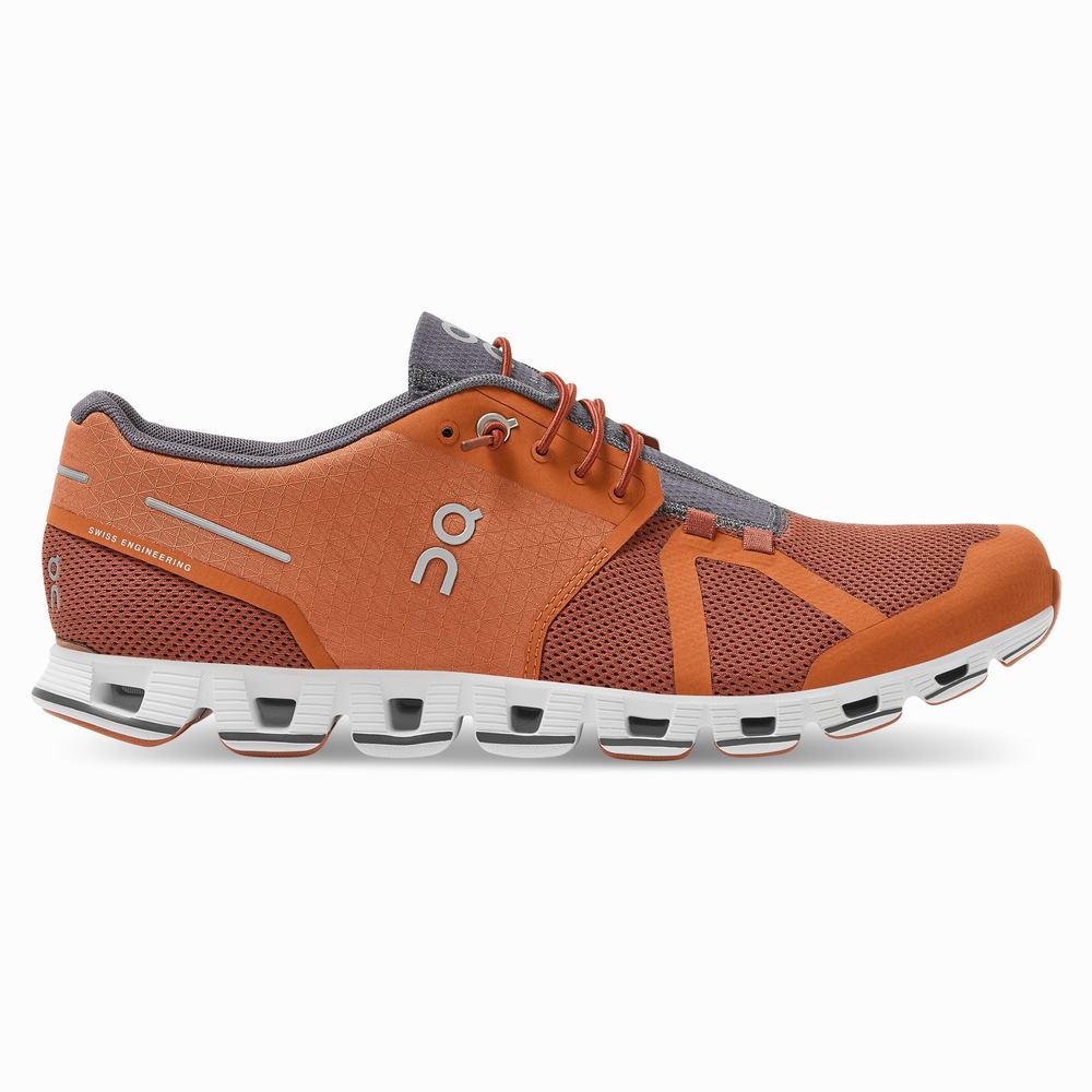 Men\'s On Cloud Running Shoes Brown / Orange | USA-6739250