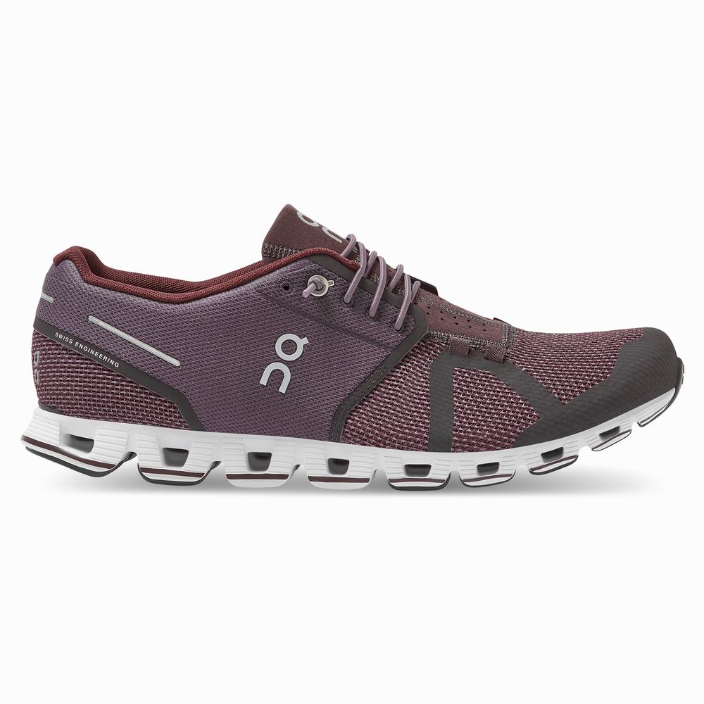 Men\'s On Cloud Running Shoes Red / Purple | USA-0287316