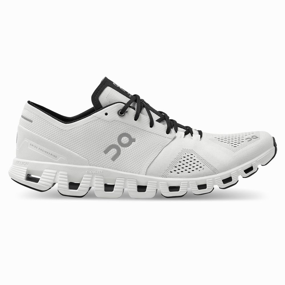 Men's On Cloud X Training Shoes White / Black | USA-6815279