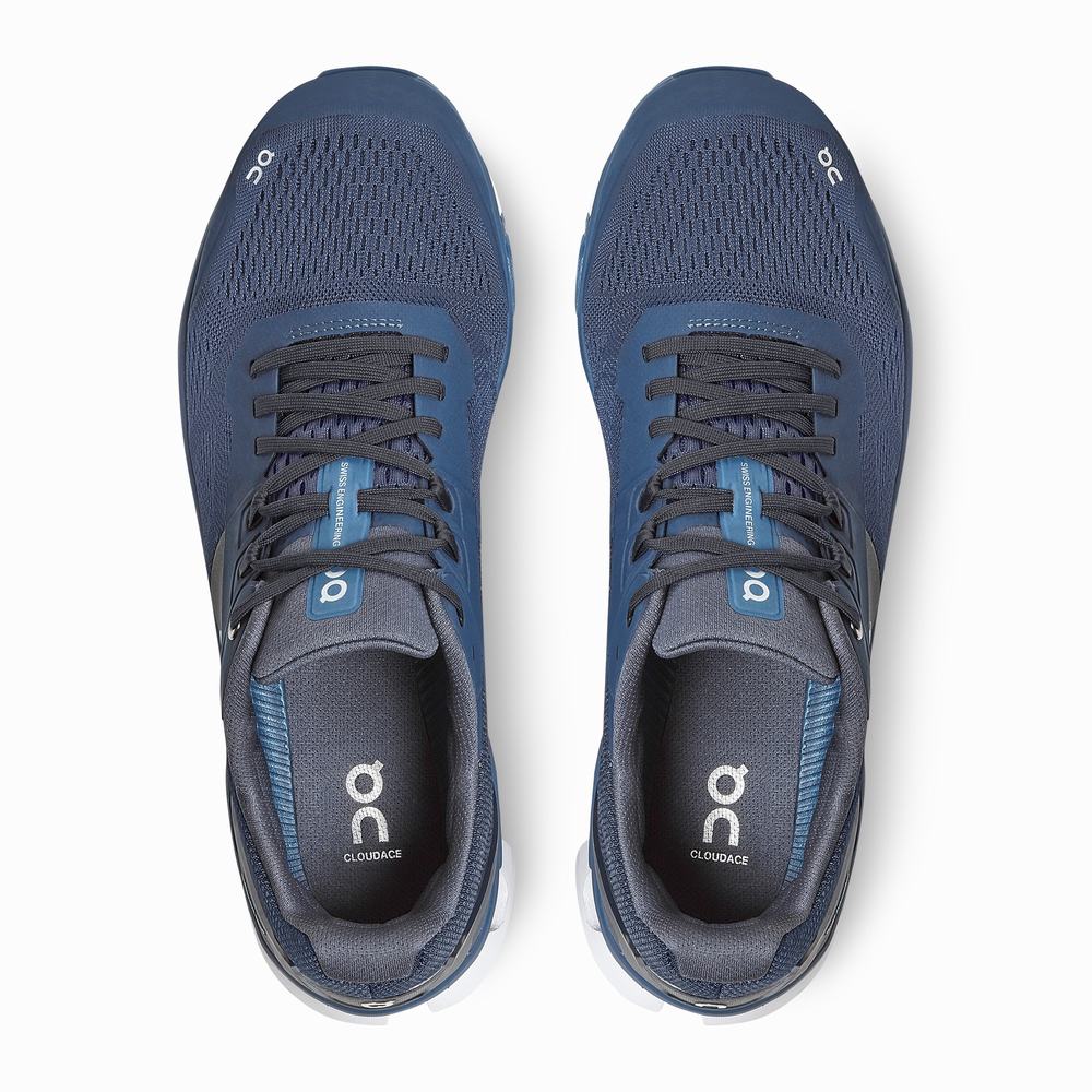 Men's On Cloudace Road Running Shoes Dark Blue / Navy | USA-7951023