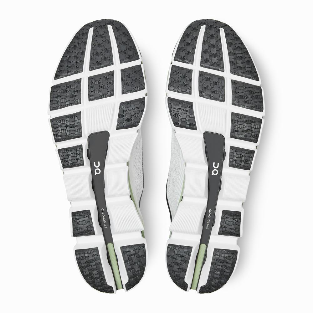 Men's On Cloudboom Racing Shoes White / Black | USA-9671504