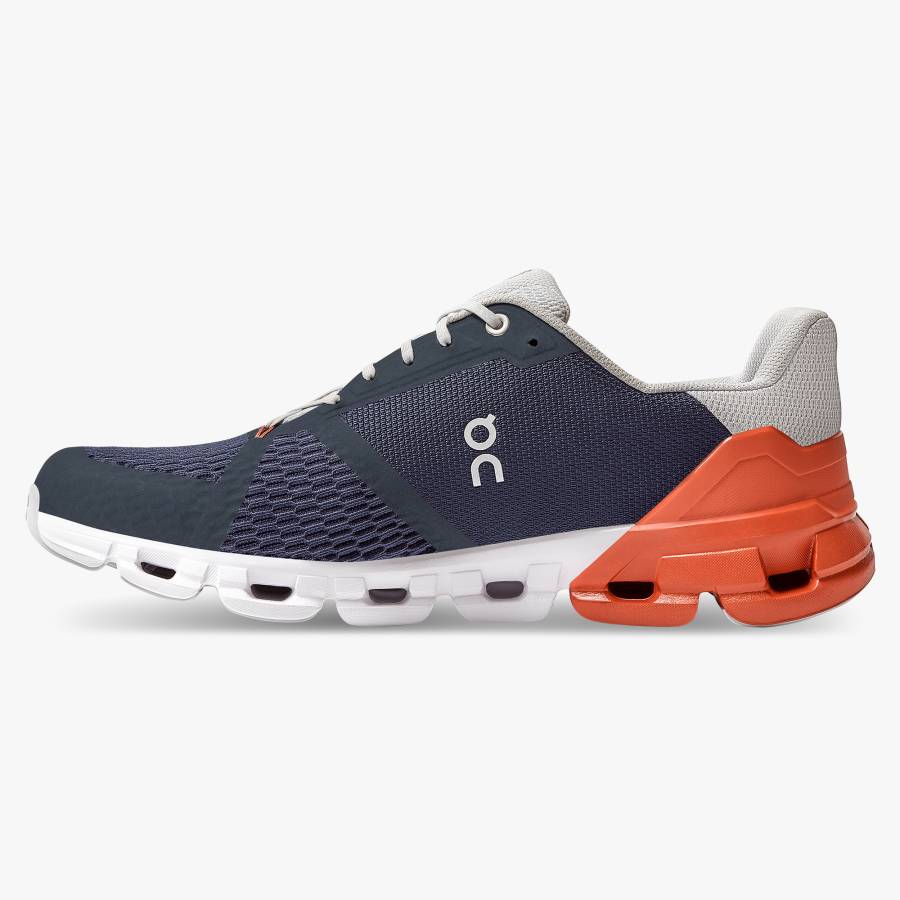 Men's On Cloudflyer 3 Road Running Shoes Navy | USA-4750382