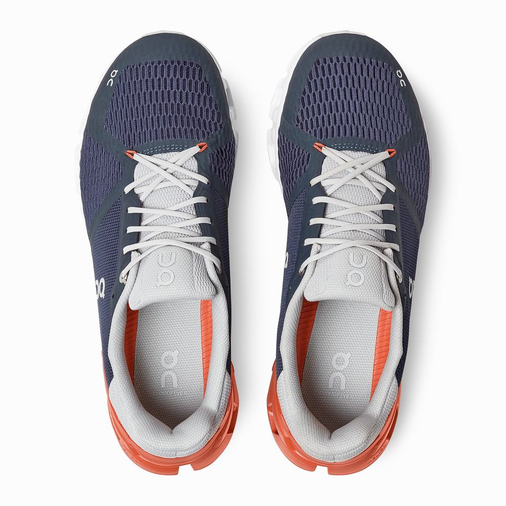 Men's On Cloudflyer Running Shoes Royal / Grey | USA-3956420