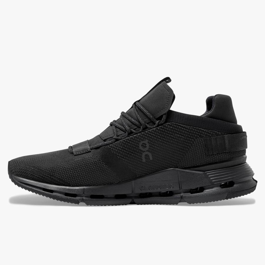 Men's On Cloudnova Sneakers Black | USA-4210859