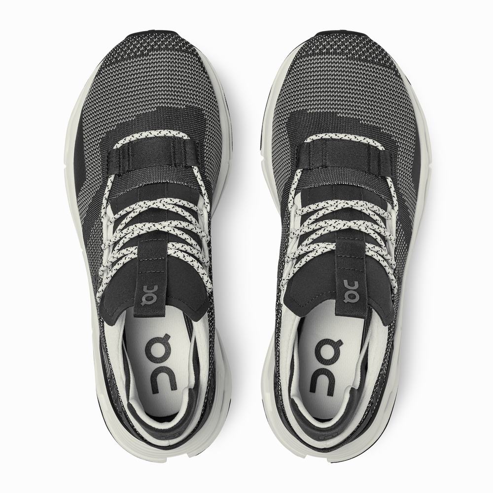 Men's On Cloudnova Sneakers Black / White | USA-0219534