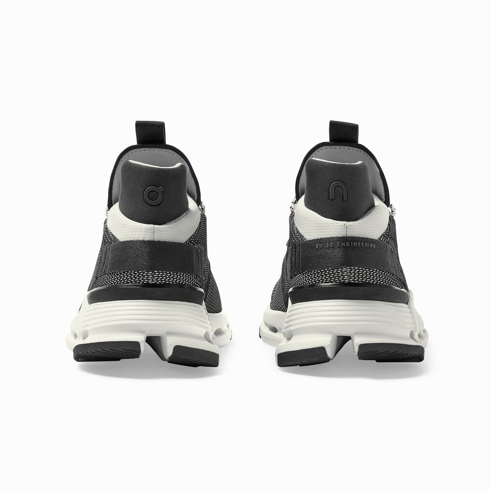 Men's On Cloudnova Sneakers Black / White | USA-0219534