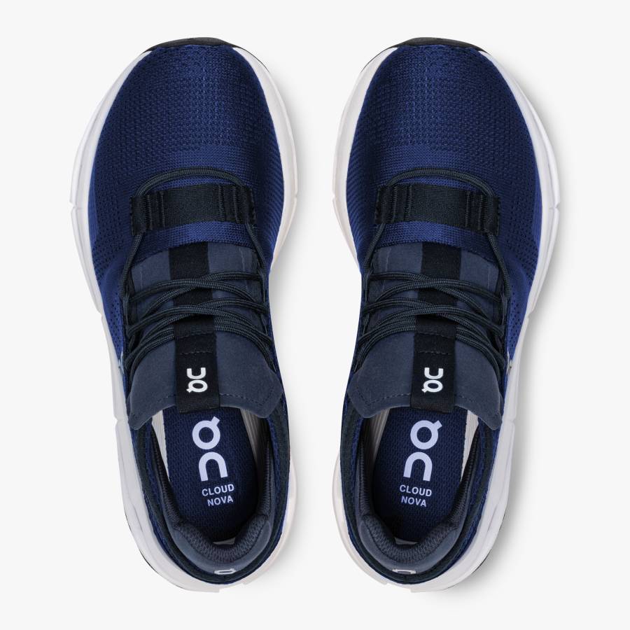 Men's On Cloudnova Sneakers Navy / White | USA-0859134