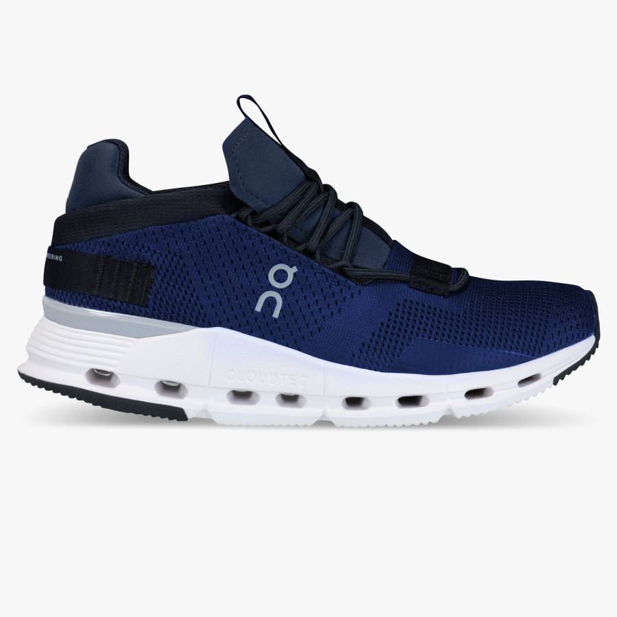 Men\'s On Cloudnova Sneakers Navy / White | USA-0859134