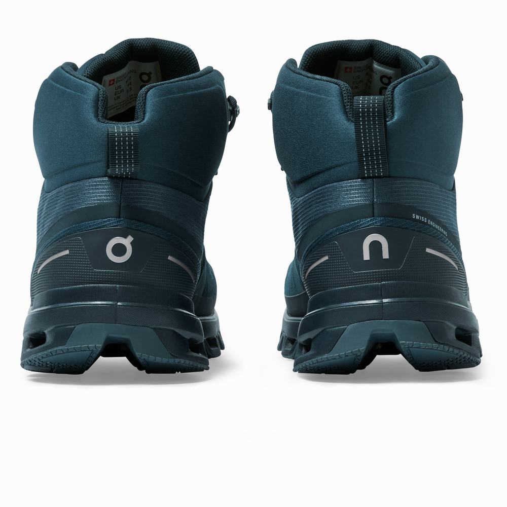 Men's On Cloudrock Hiking Boots Navy | USA-3627481