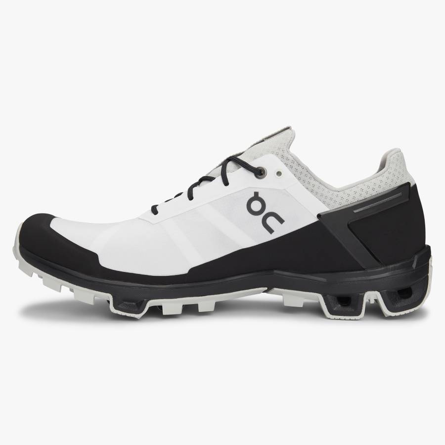 Men's On Cloudventure Peak 2 Trail Running Shoes White / Black | USA-6821094