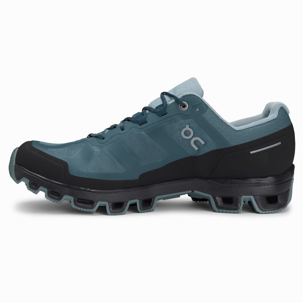 Men's On Cloudventure Trail Running Shoes Light Blue | USA-7214983