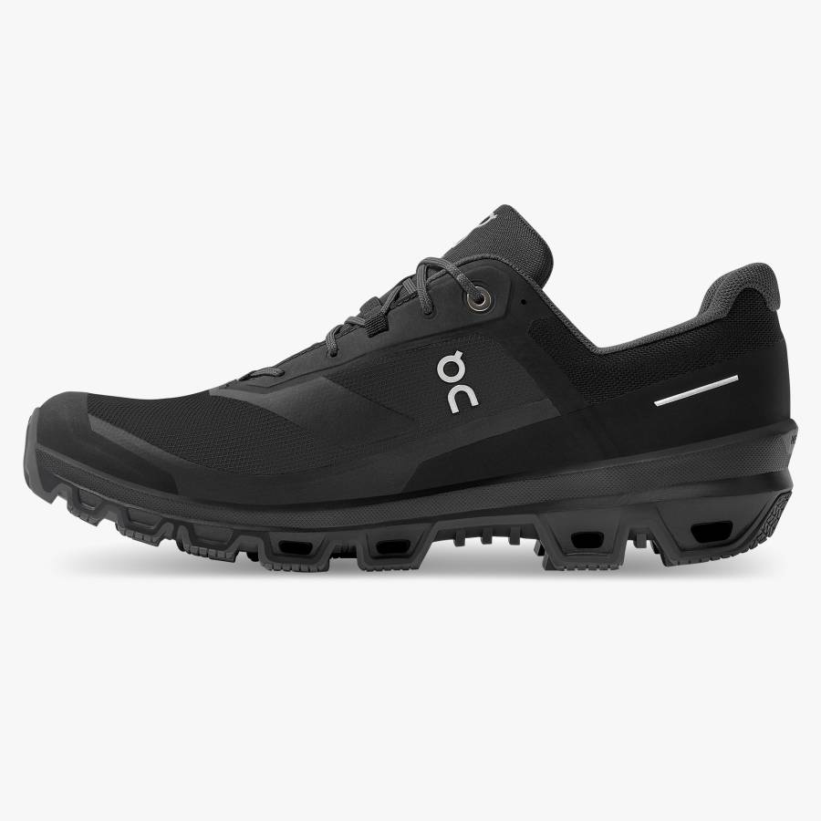 Men's On Cloudventure Waterproof 3 Hiking Shoes Black | USA-9485260