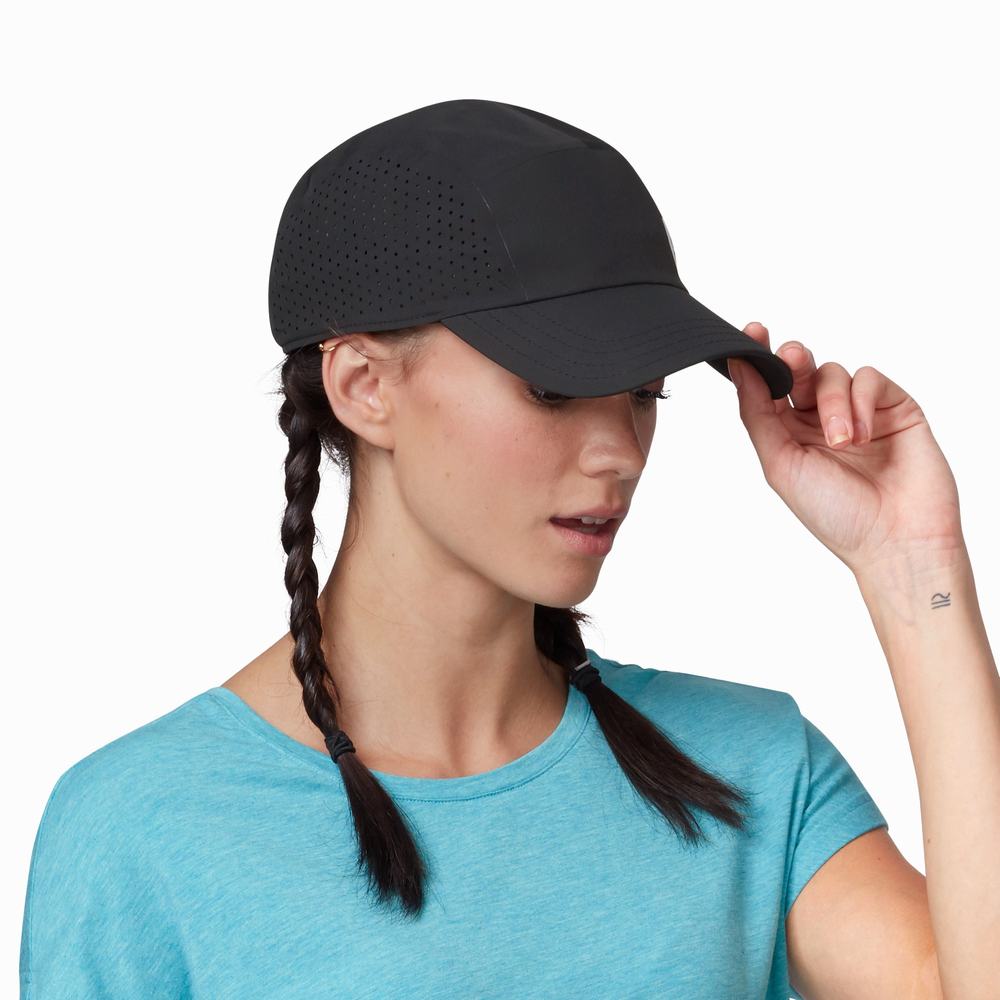 Men's On Lightweight Hats Black | USA-4651079