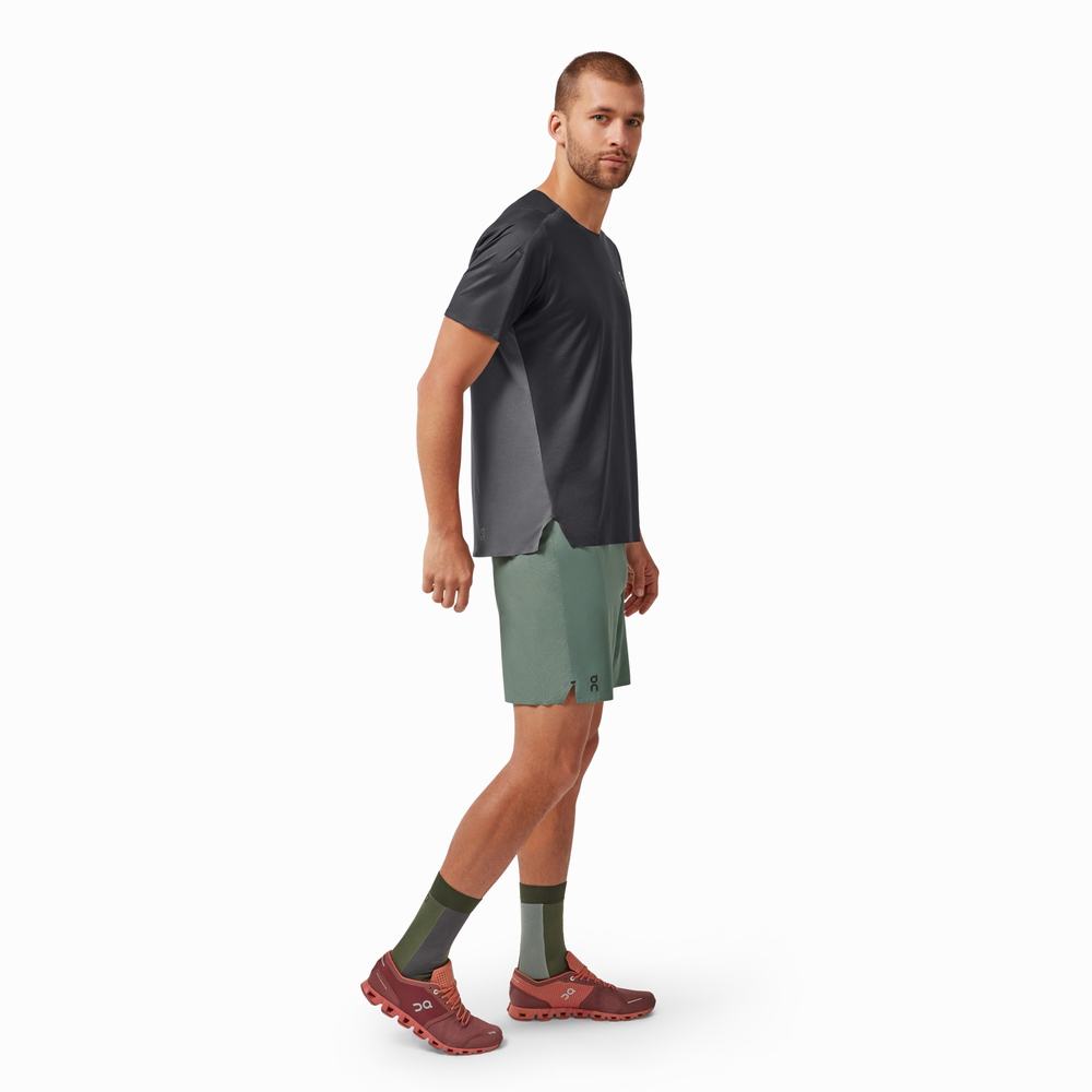 Men's On Lightweight Running Shorts Olive | USA-7634520