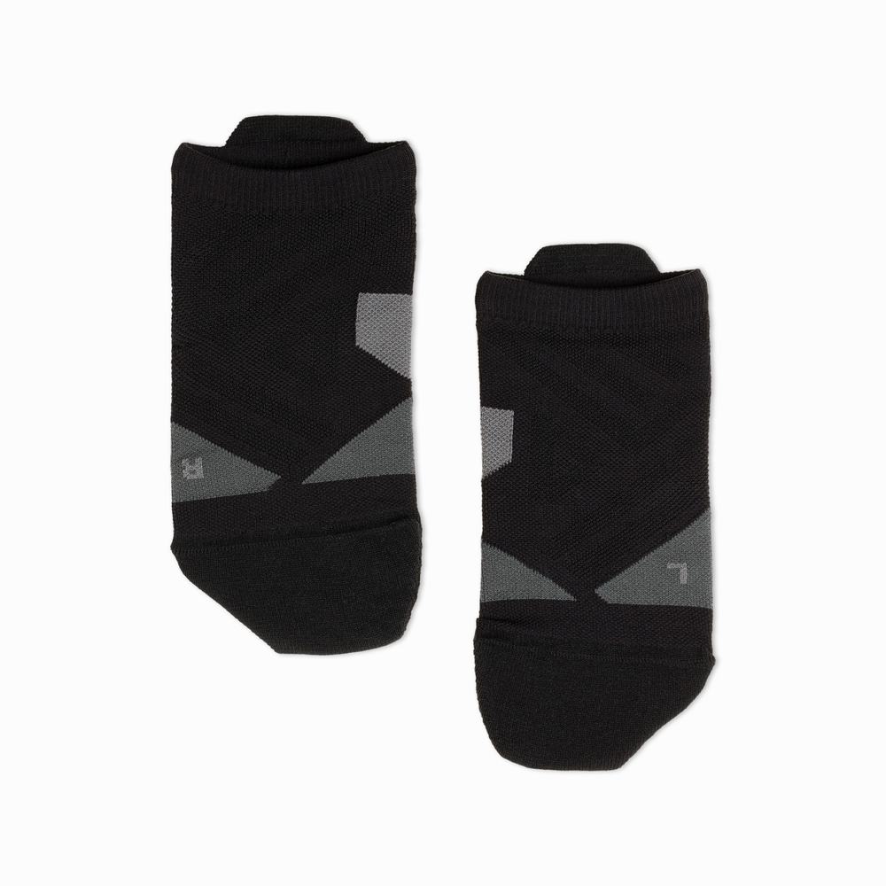 Men's On Low Running Socks Black / Grey | USA-7402539