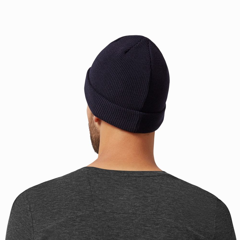 Men's On Merino Beanie Navy | USA-4320768