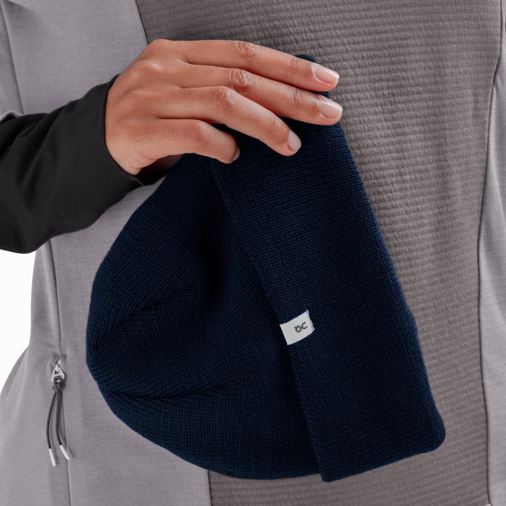 Men's On Merino Beanie Navy | USA-4320768