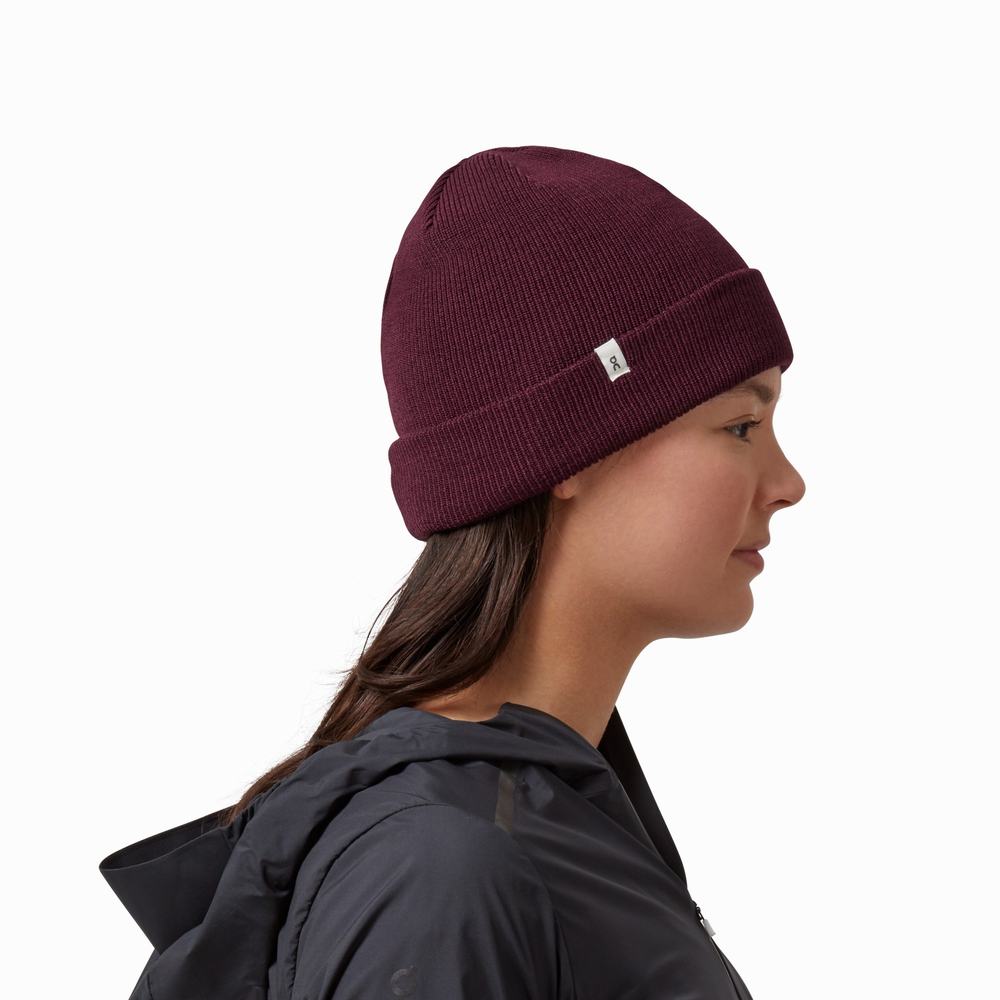 Men's On Merino Beanie Red | USA-0147826