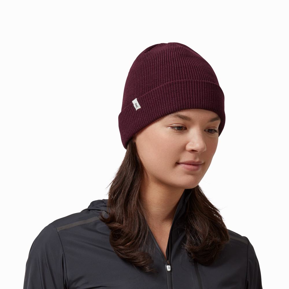 Men's On Merino Beanie Red | USA-0147826