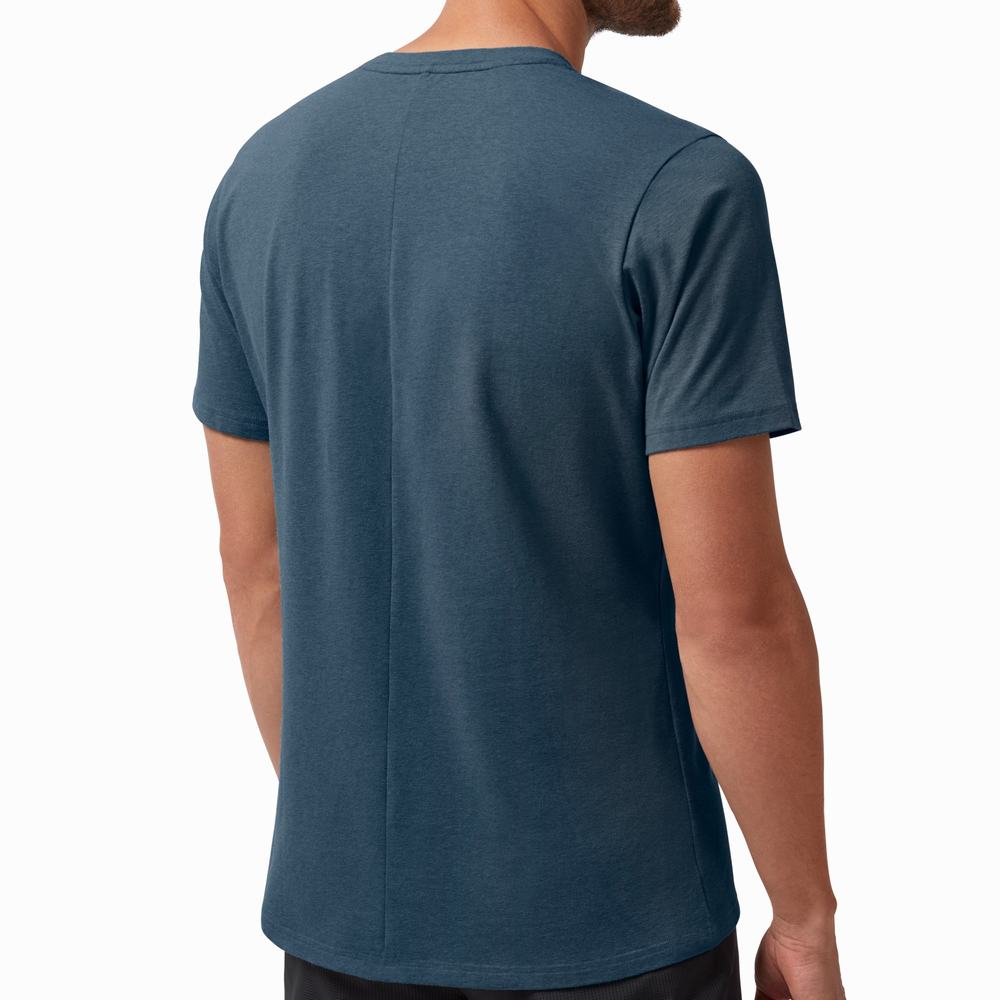 Men's On Performance T Shirts Navy | USA-0654213