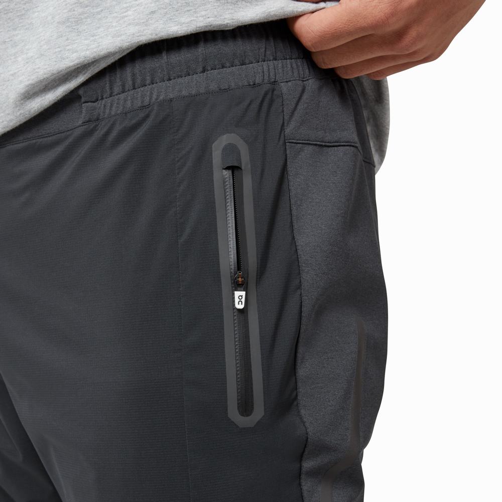 Men's On Running Running Pants Black | USA-1307249