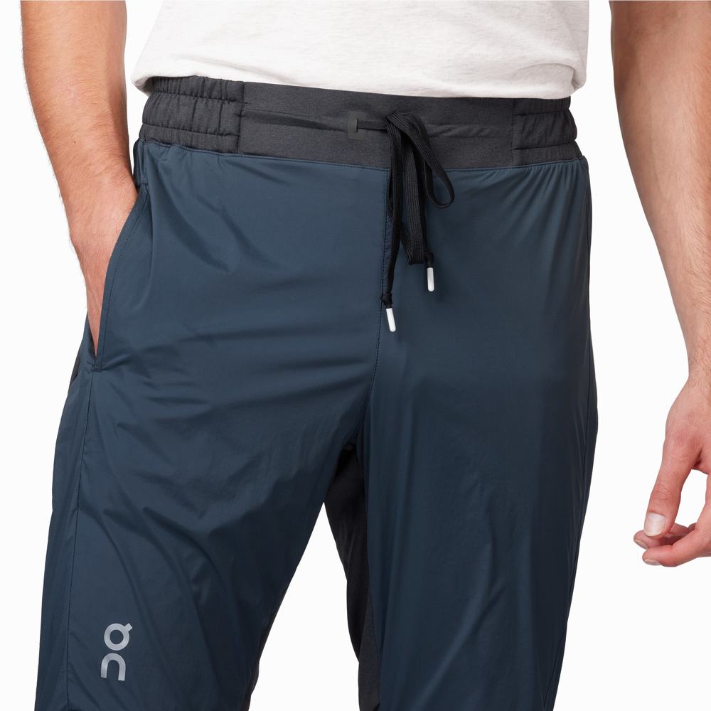 Men's On Running Running Pants Navy / Black | USA-4593107