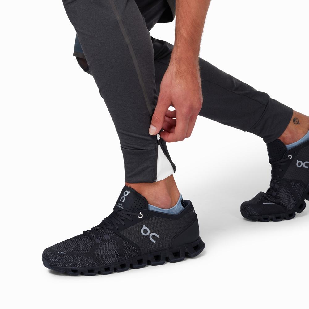 Men's On Running Running Pants Navy / Black | USA-4593107