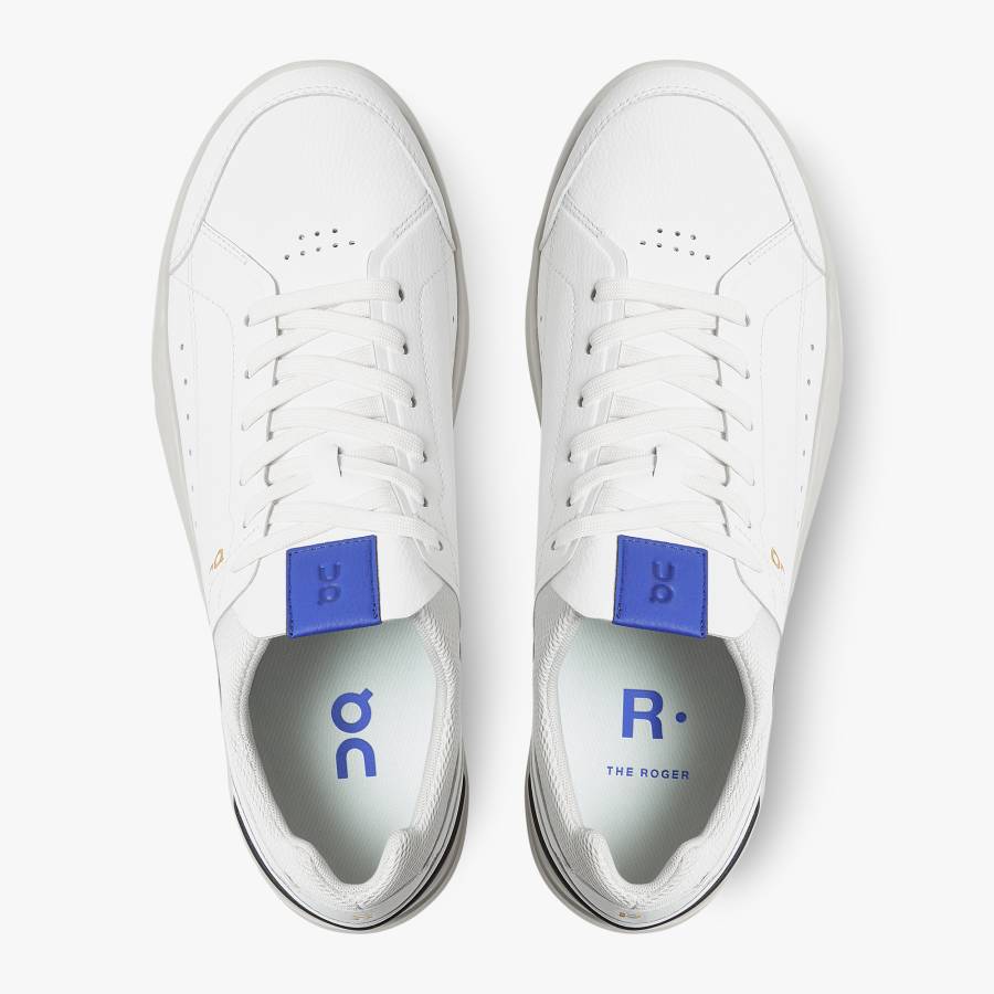 Men's On THE ROGER Centre Court Sneakers White | USA-5186934