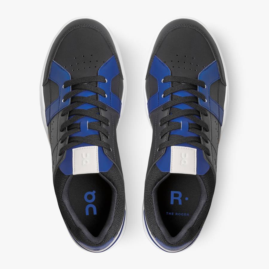 Men's On THE ROGER Clubhouse Sneakers Black | USA-8965320