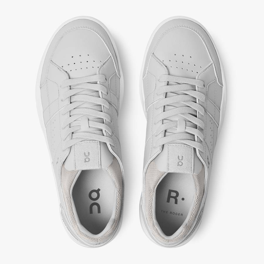 Men's On THE ROGER Clubhouse Sneakers Light Grey / White | USA-3108672