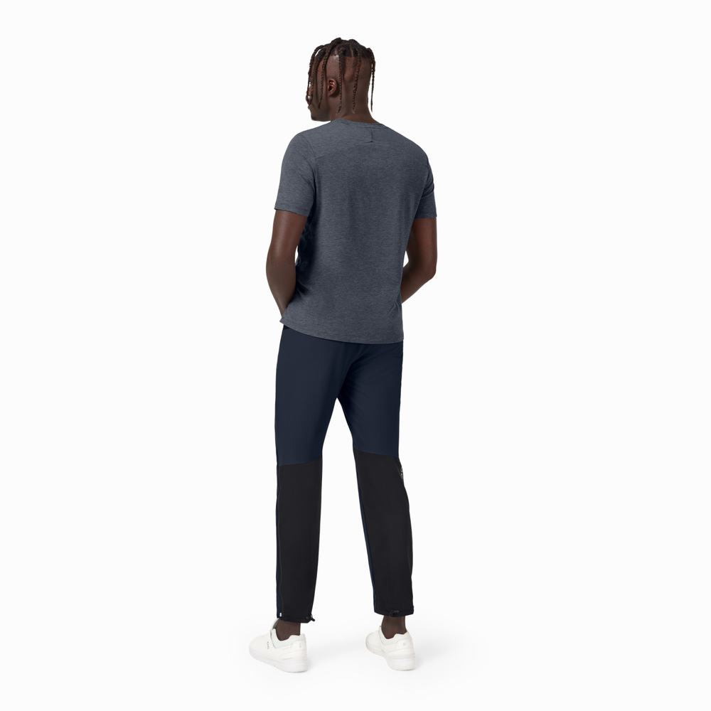 Men's On Track Track Pants Navy / Black | USA-9256148