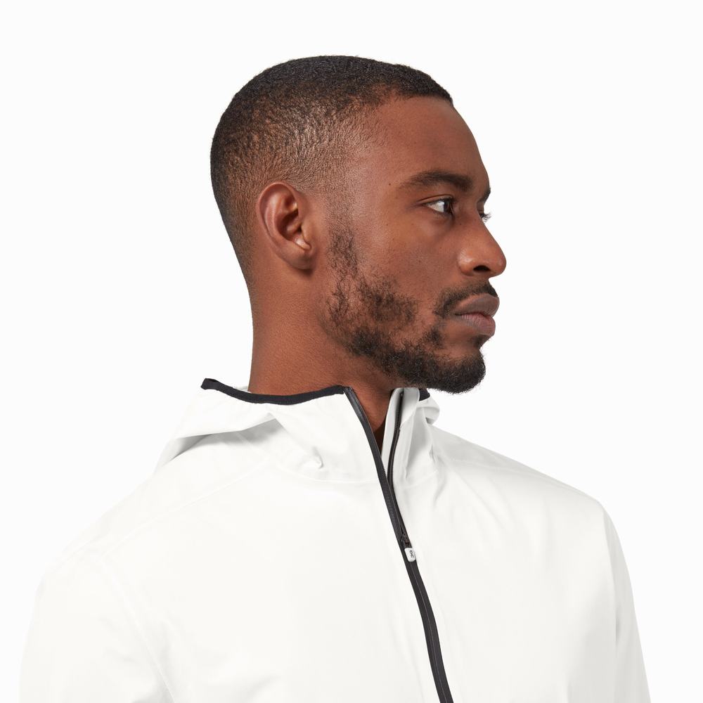 Men's On Waterproof Jackets White | USA-6109542