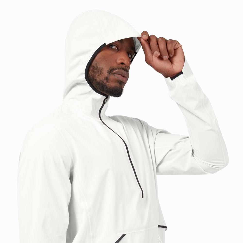 Men's On Waterproof Jackets White | USA-6109542