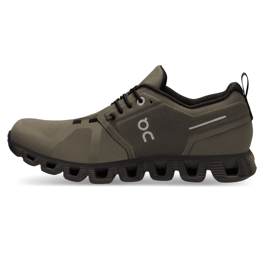 Women's On Cloud 5 Waterproof Sneakers Olive / Black | USA-0489571