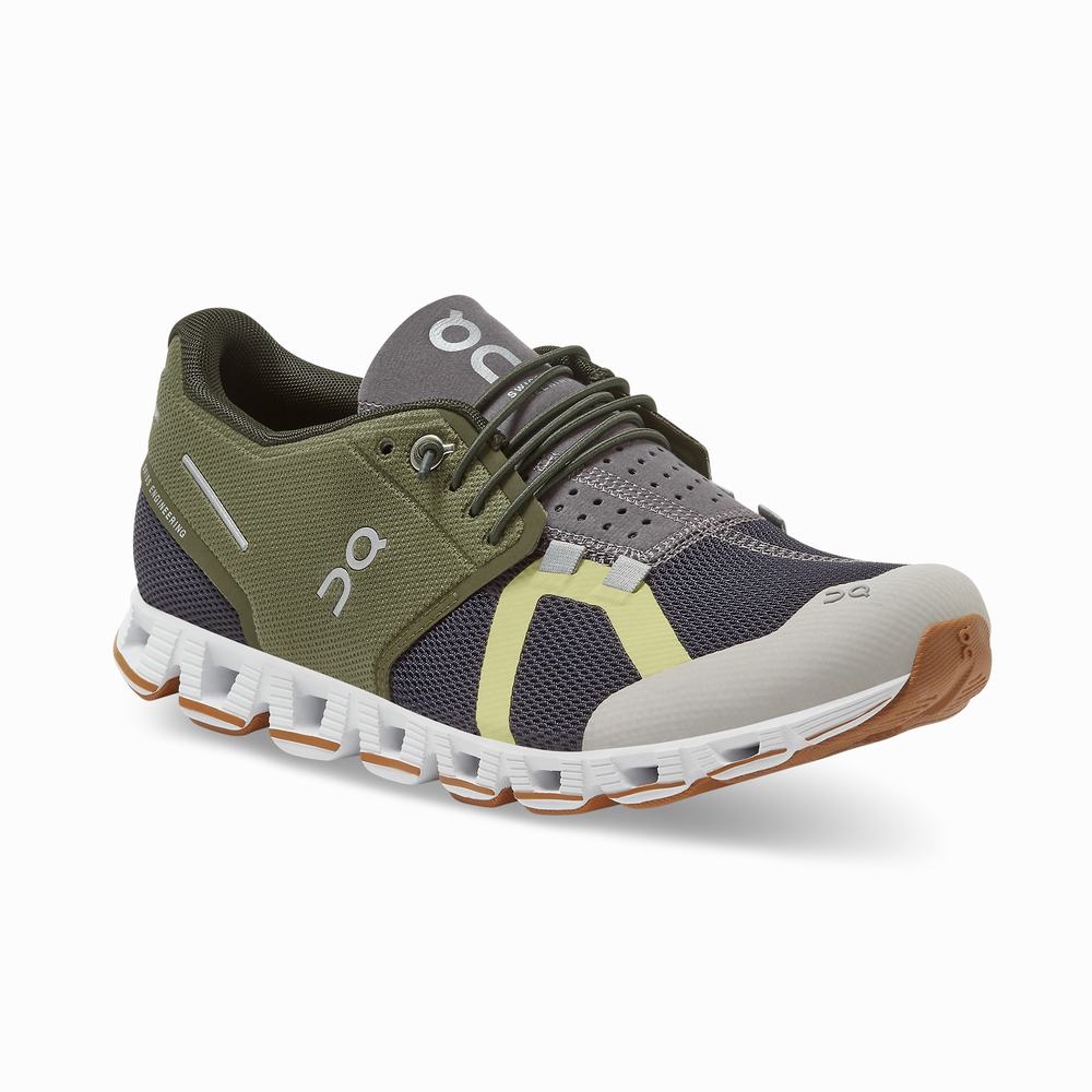 Women's On Cloud 70 | 30 Running Shoes Navy / Green | USA-3459807