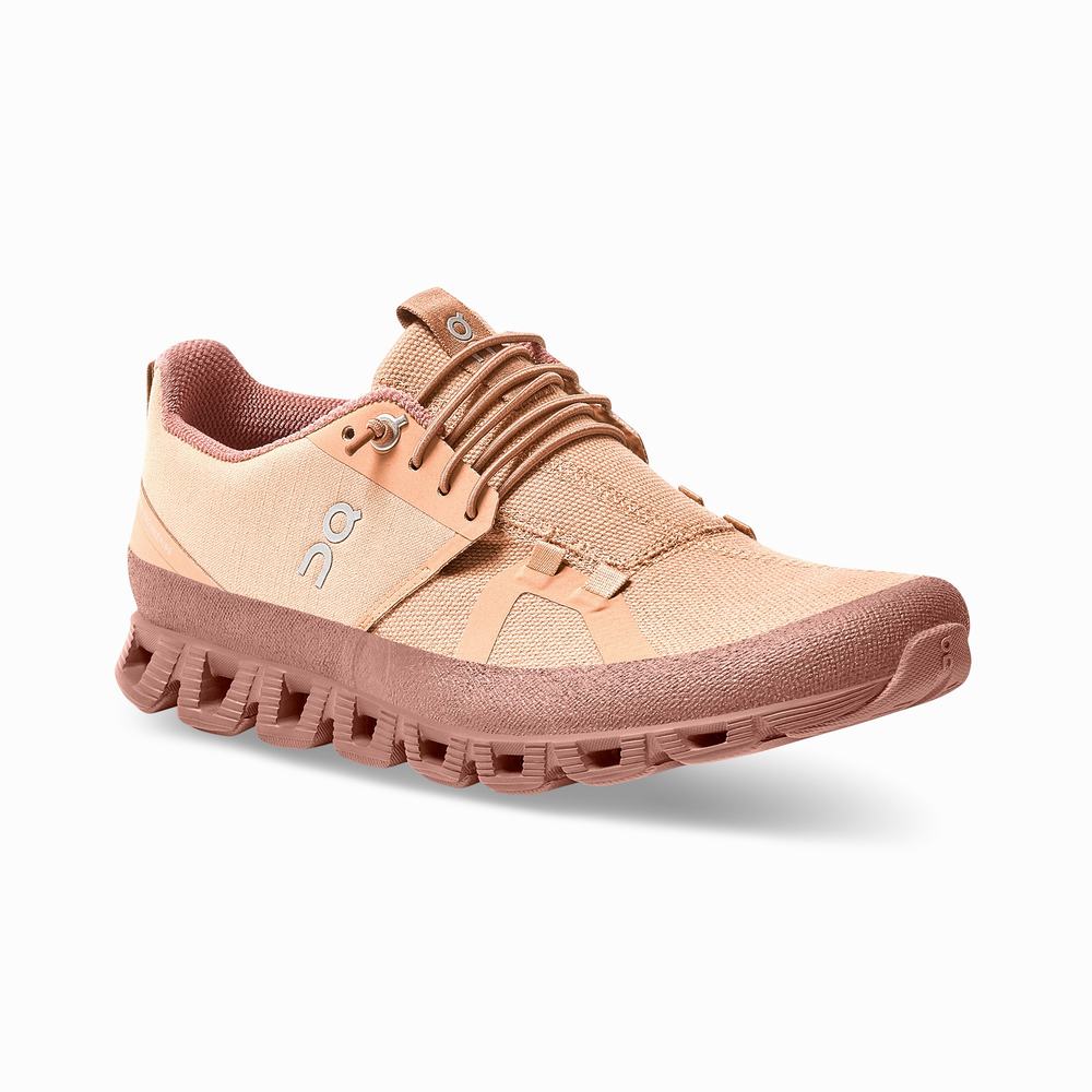 Women's On Cloud Dip Running Shoes Brown Rose | USA-6590274