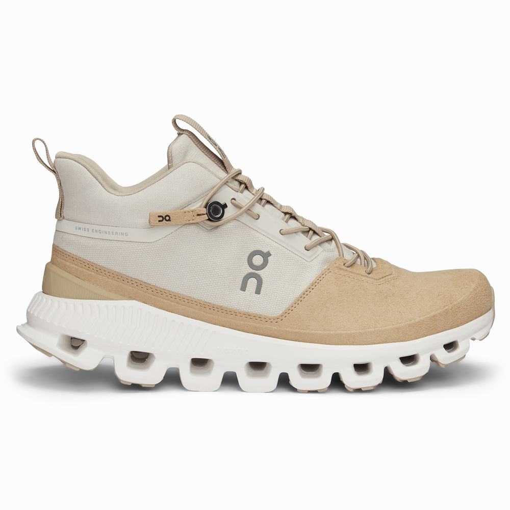 Women's On Cloud Hi Sneakers Beige / Brown | USA-4130297