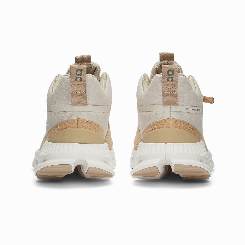 Women's On Cloud Hi Sneakers Beige / Brown | USA-4130297