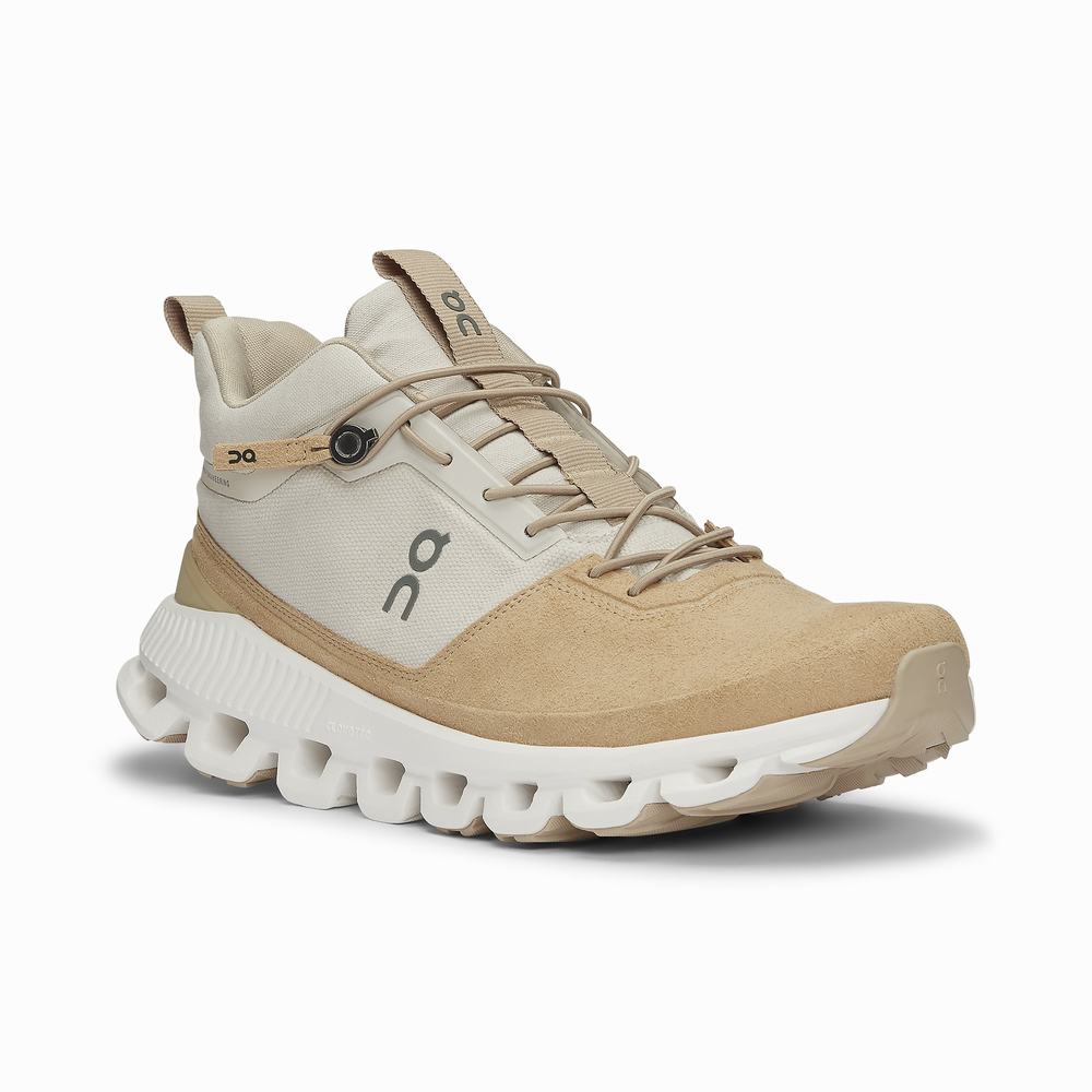 Women's On Cloud Hi Sneakers Beige / Brown | USA-4130297