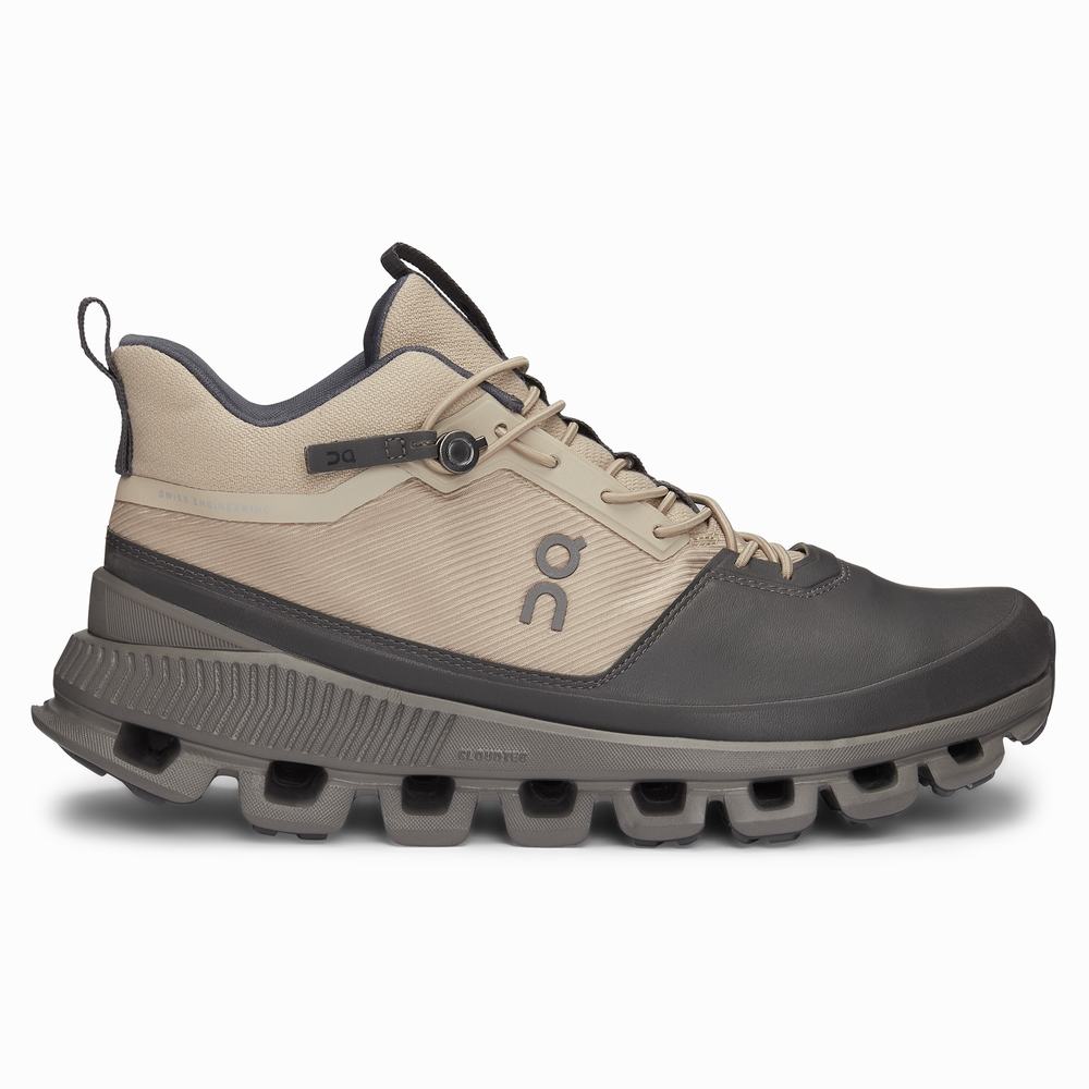 Women's On Cloud Hi Sneakers Black / Brown | USA-6587913